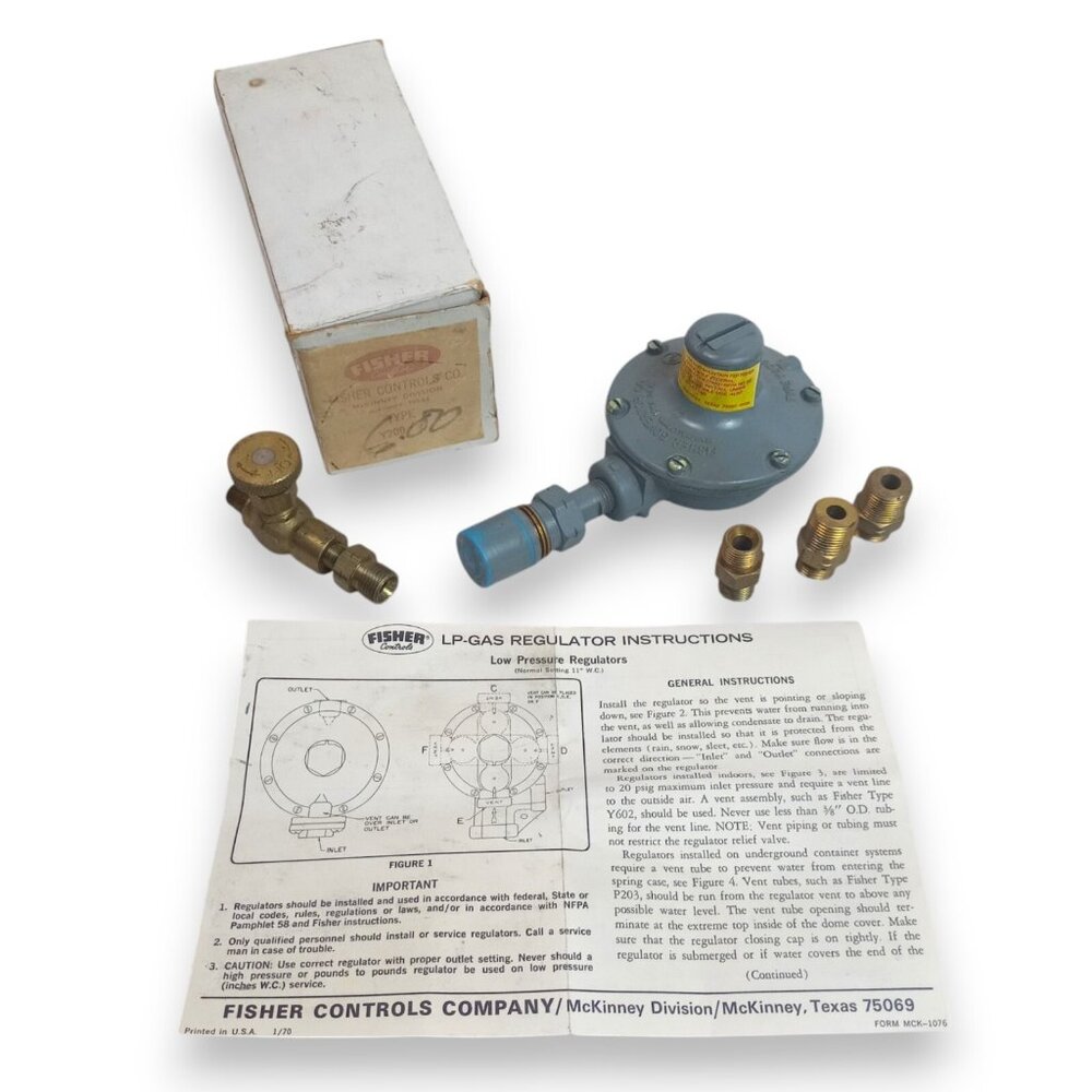 Fisher Controls Low Pressure Regulator Type Y200 (UNUSED w/ BOX)